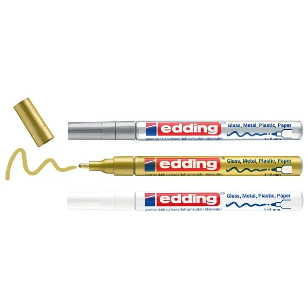 Edding 751 Mavi Dekorasyon Marker Kalemi - Görsel 6