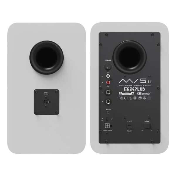 MIDIPLUS MI5 II Bluetooth Black Çift 2x 35W 5'' 2-Yollu Bluetooth Aktif Stüdyo Referans & DJ Monitörü Hoparlörü - Görsel 2