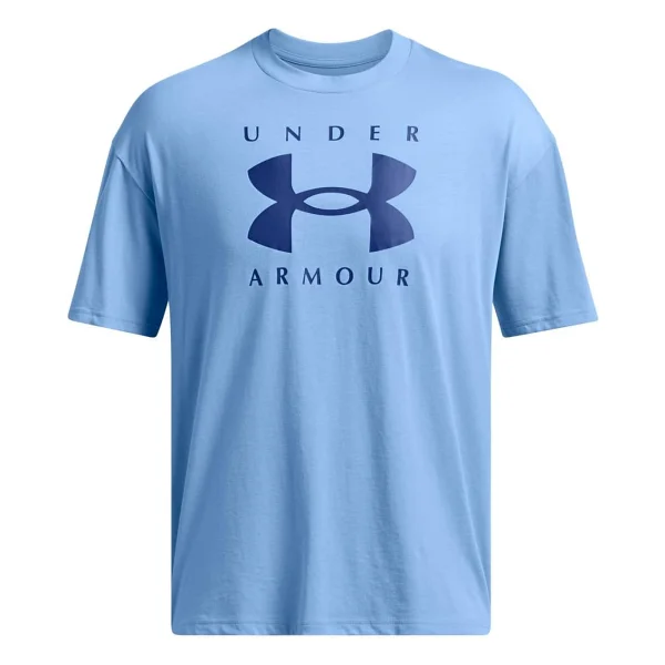 Under Armour UA Heavyweight Branded 1389146 Kısa Kollu Bisiklet Yaka Erkek Oversize Tişört - Görsel 4