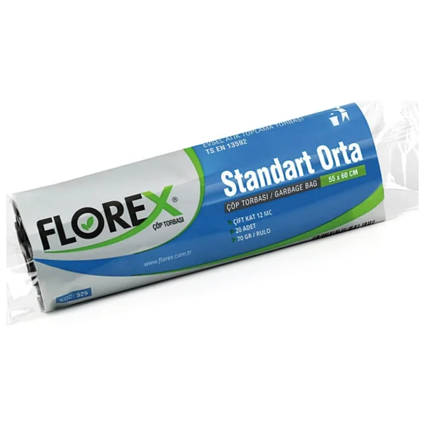 Florex Standart Orta Boy Çöp Poşeti 20'li 5 Adet - Görsel 4