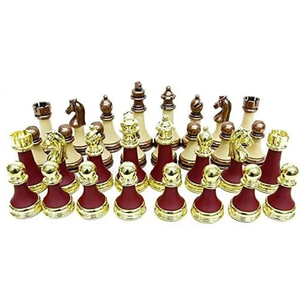 Satranç Taşı Zamak Polyester Krem Bordo Dekoratif Hediyelik - Görsel 8