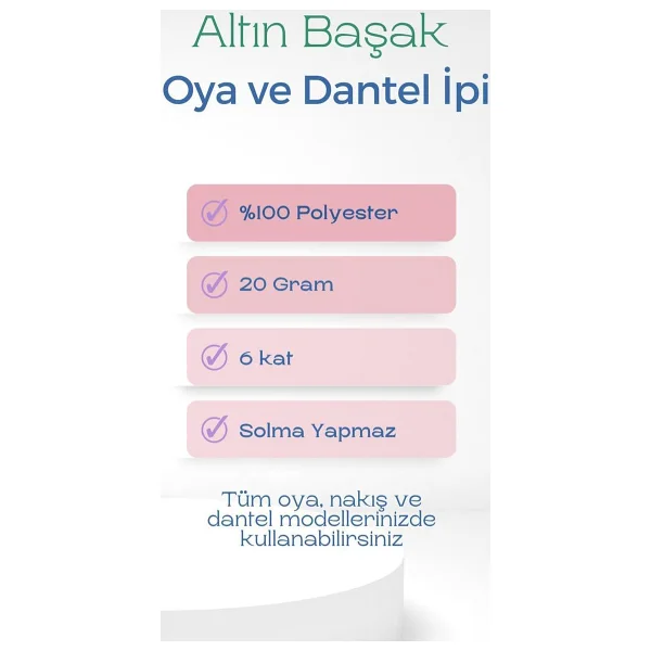 Altınbaşak Oya ve Dantel İpi 20 gr - Royaleks - No: 356 - Görsel 2