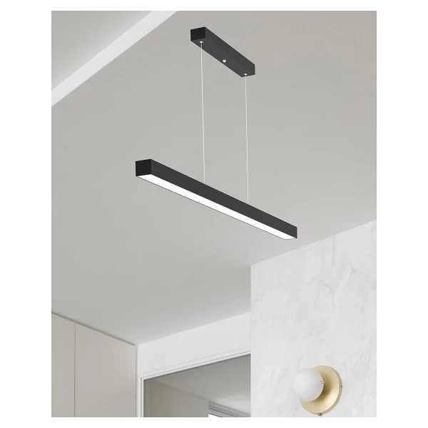 Hegza Lighting LİNEER-100 Ayarlanabilir Sarkıt LEDli Modern Siyah Led Avize (6500K (Beyaz Işık)) - Görsel 2