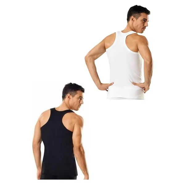 Tutku Erkek Ribana Sporcu Rambo%100 Pamuk Atlet 6'lı Paket (3-3 Siyah), Beyaz, 2XL - Görsel 5