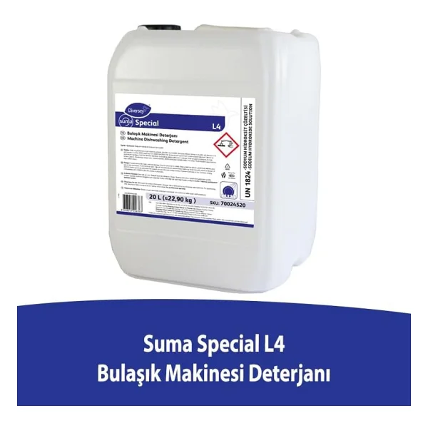 Diversey Suma Special L4 Bulaşık Makinesi Deterjanı 20 L - Görsel 5