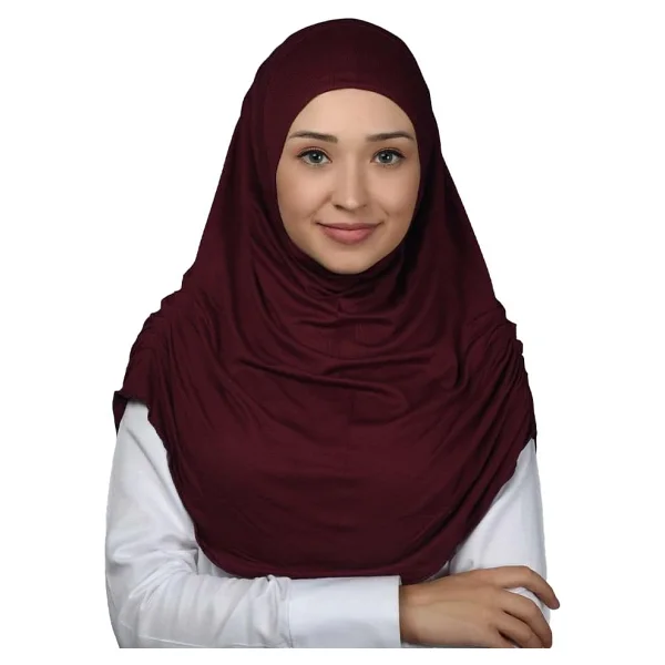 Altobeh Hazır Türban Büzgülü Pileli Pratik Eşarp Tesettür Hijab - Namaz Örtüsü - Siyah - Görsel 8