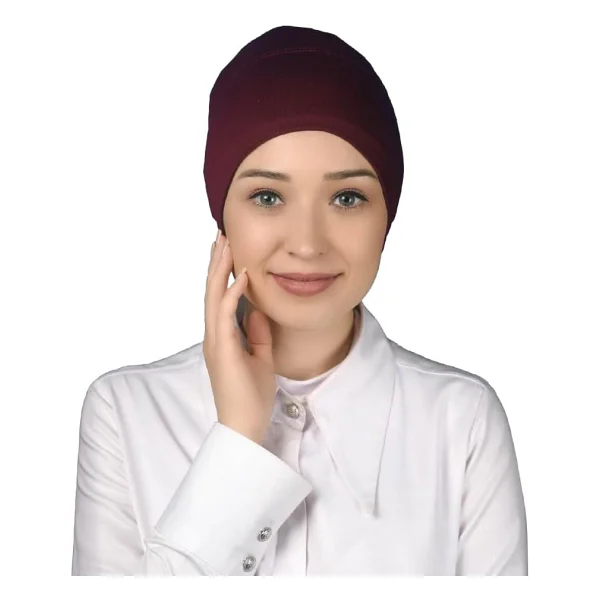 Altobeh Hazır Pratik Geçmeli Uzun Boru Tesettür Bonesi - Krem - Görsel 6