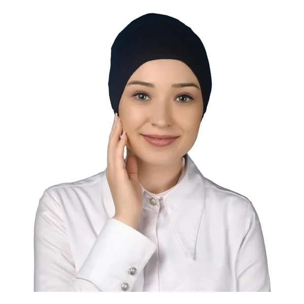 Altobeh Hazır Pratik Geçmeli Uzun Boru Tesettür Bonesi - Krem - Görsel 7