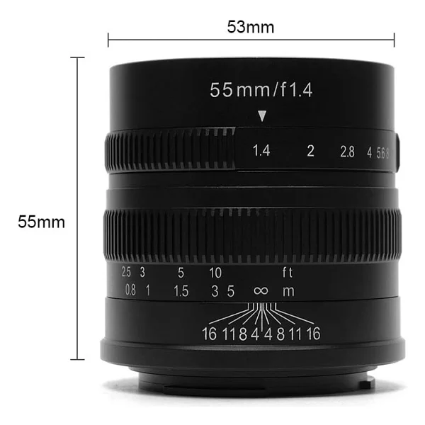7Artisans MF 55mm f/1.4 Canon Lens - Görsel 2
