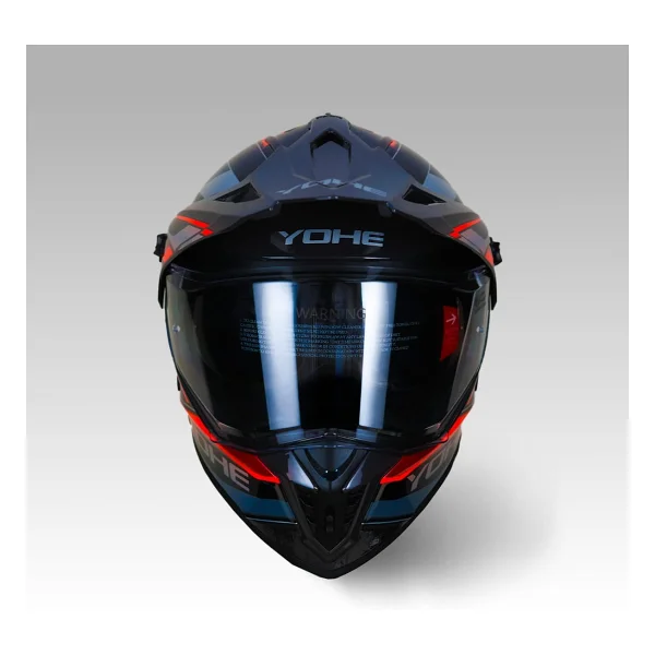 YOHE FG601 Kask Full Face Motosiklet Neon Turuncu Parlak Çift Vizör Bluetooth Yuvalı ECE 22.06 MIPS (L) - Görsel 4