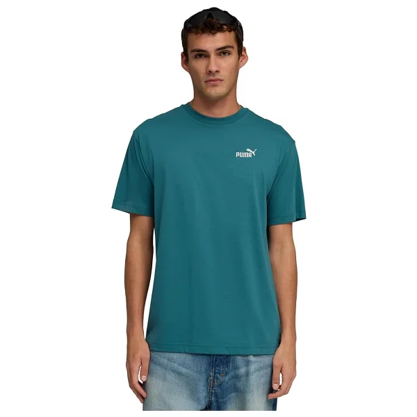Puma Essentials Relaxed No. 1 Logo 689153-01 Siyah Kısa Kollu Bisiklet Yaka Erkek Tişört - Görsel 7