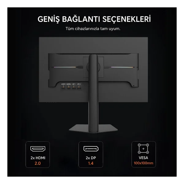 Dexim DMT012 27" 1 ms Full HD Pivot IPS 540 Hz Oyuncu Monitörü - Görsel 5