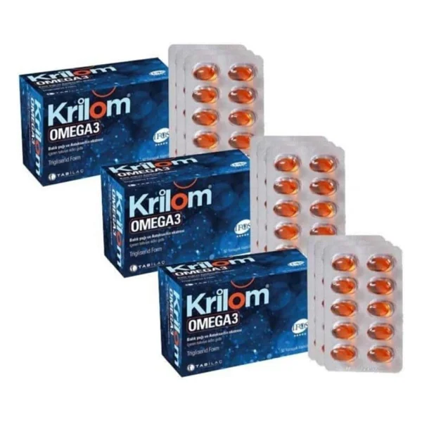 Krilom Omega 3 Balık Yağı 50 Kapsül 3'lü - Görsel 4