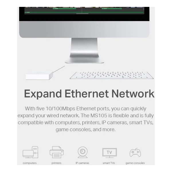 Mercusys MS105 5 Port 10/100 Mbps Switch - Görsel 3