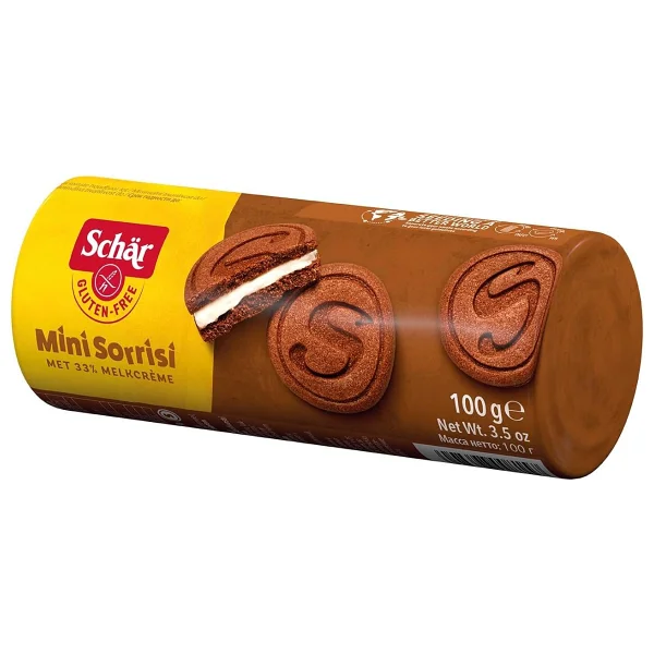 Schar Glutensiz Mini Sorrisi Kaymaklı Çikolatalı Bisküvi 100 gr - Görsel 3