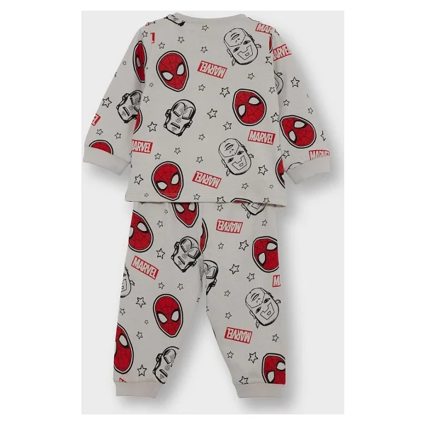DeFacto%100 Pamuklu Marvel Comıcs Beli Lastikli Pijama Takımı Erkek Bebek - Görsel 7