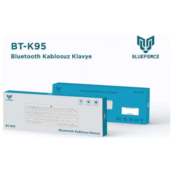 Blueforce BT-K95 Beyaz Q Kablosuz Klavye - Görsel 7