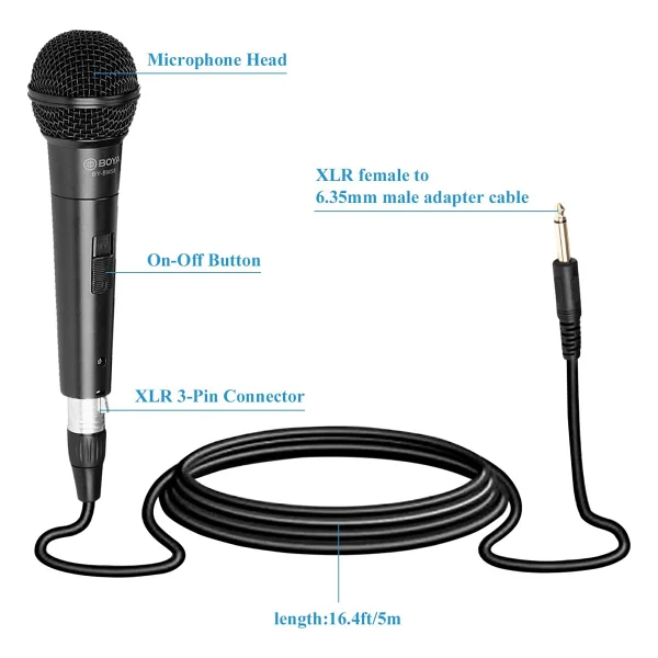 Boya BY-BM58 Cardioid Dinamik Vokal Mikrofonu - Görsel 10