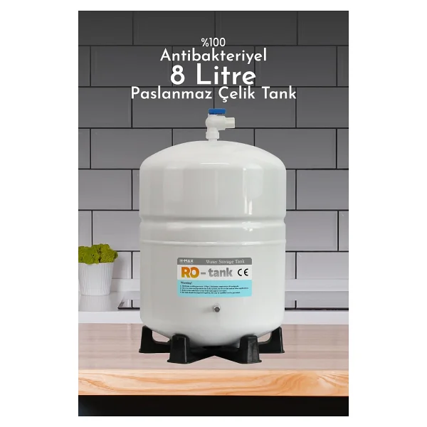 Su Arıtma Cihazı Su Tankı 2.2 Galon 8 Lt Tank Vanası Hediye! - Görsel 2