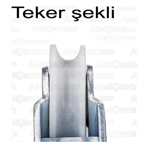 Aletçantam Sürgülü Kapak Gardrop Tekerleği Skm80 Dolap Tekeri - 1 Kapak Set - Görsel 3