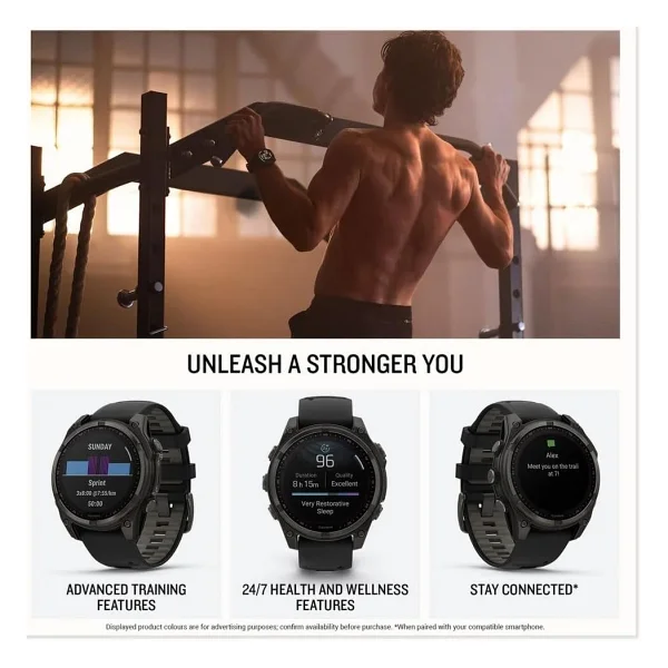 Garmin Fenix 8 47mm Solar Siyah Akıllı Saat - Görsel 5