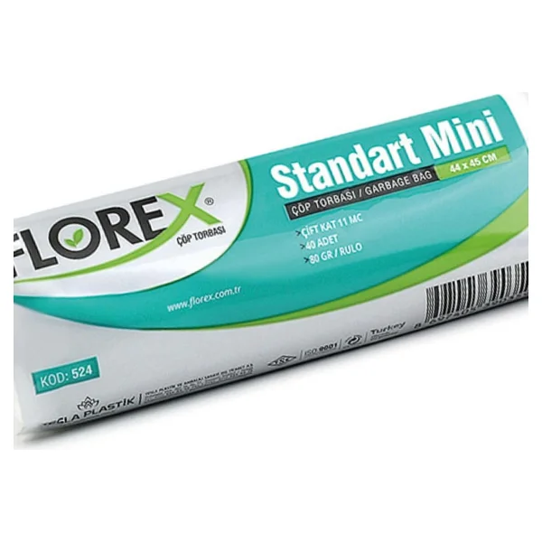 Florex Standart Mini Boy Çöp Poşeti 40'lı 10 Adet - Görsel 4