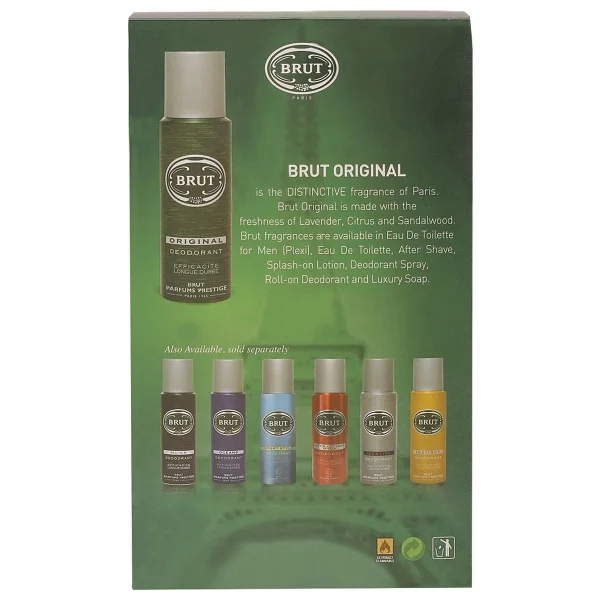 Brut Plexi Madalyon EDT 100 ml + Deo Sprey 200 ml Erkek Parfüm Seti - Görsel 3