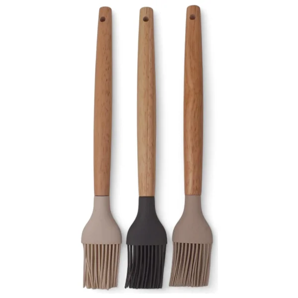 Deconox Bambu Saplı Silikon Fırça, Bambu Uzun Silikon Yağ ve Yumurta Fırçası 27cm 3 Renk Seçenekli (SİYAH) - Görsel 7