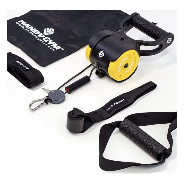 Handy Gym GO (Taşınabilir multi fonksiyonel fitness ve vücut geliştirme 18-35 kg dirençli cable crossover aleti) - Siyah - Görsel 2