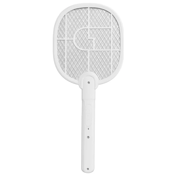 Coverzone Taşınabilir Sinek Öldürücü Mor Işık Tenis Raketi 21cm x 26cm Şarjlı Dekoratif Yatak Odası, Çocuk Odası, Bebek Odası Sinek Kovucu USB Şarjlı USB-016 (Beyaz) - Görsel 2