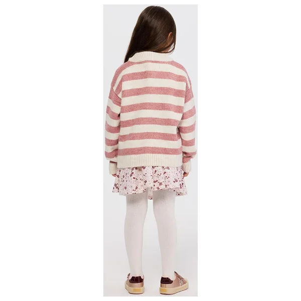 Kız Bebek Çizgili Triko Pembe Kazak 12-18 Ay (80-86 cm) - Görsel 6