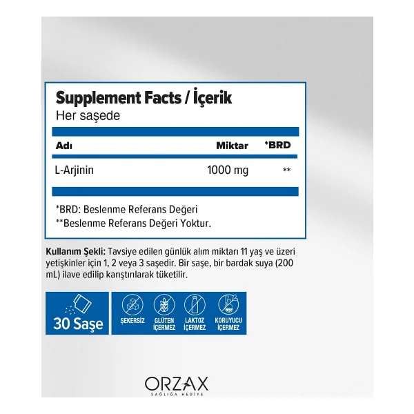 Ocean L-Arjinin 1000 mg 60 Saşe - Görsel 8