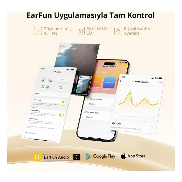 EarFun Clip TWS Gri Open Ear Bluetooth Kulaklık - Görsel 9