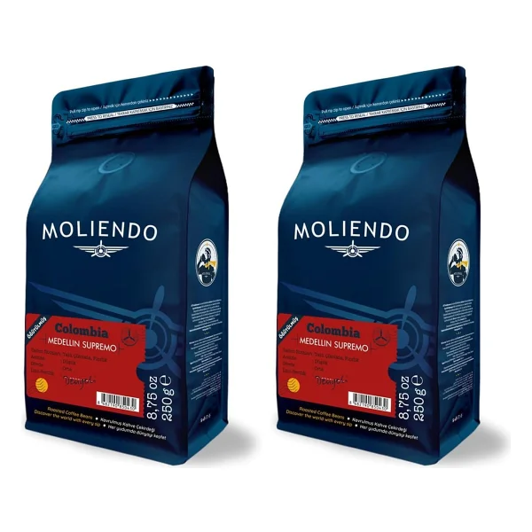 Moliendo Colombia Medellin Supremo Öğütülmüş Filtre Kahve 250 gr - Görsel 4