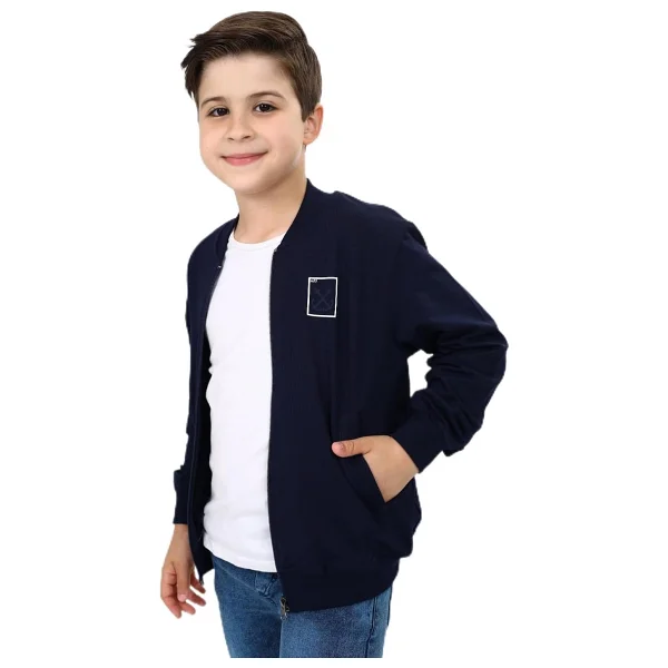 Toontoy Erkek Çocuk Baskılı Hırka Füme 12-13 YAŞ - Görsel 9