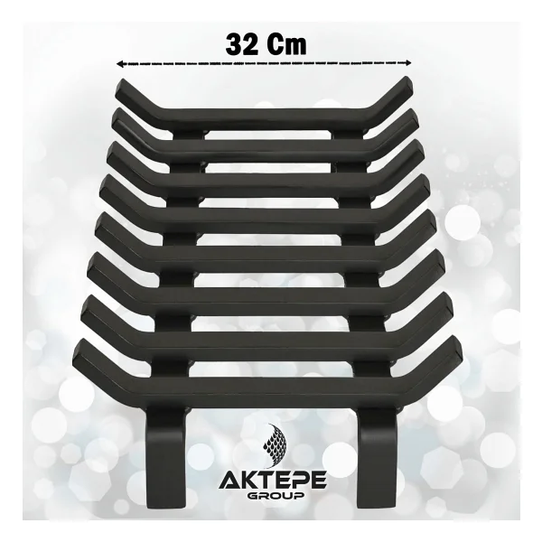 Aktepe Group Şömine Izgarası 8 Çubuklu 48 Cm X 32 Cm Ekstra Dar Gözlü Izgara Siyah - Görsel 4