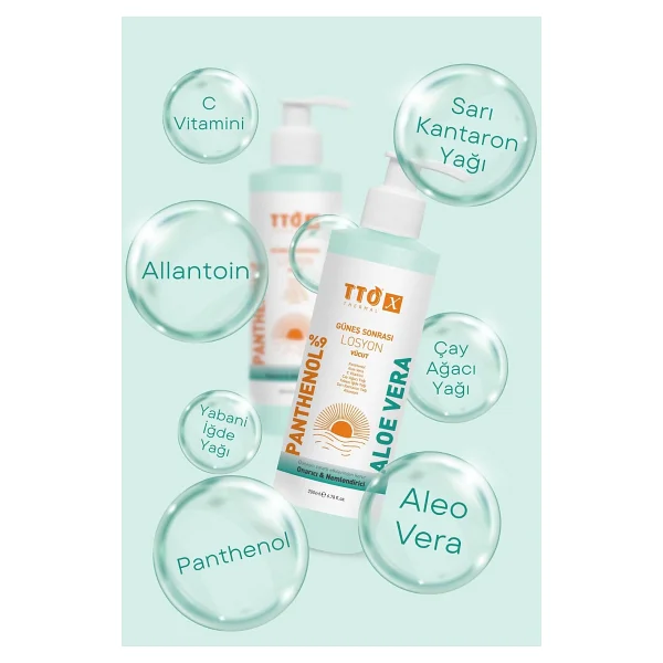 TTO X Aloe Vera içere Yatıştırıcı 200 ml Güneş Sonrası Losyon - Görsel 3
