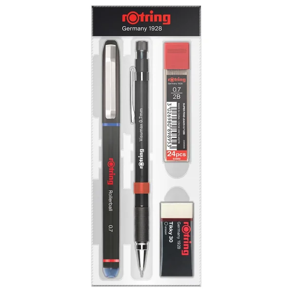 Rotring Visumax Roller + 0.7 mm Versatil Kalem 4'lü Mavi Ofis Seti - Görsel 3
