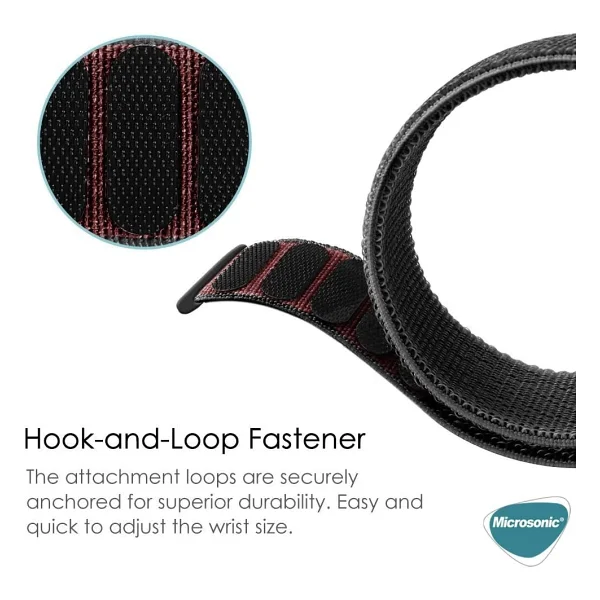 Microsonic Xiaomi Redmi Watch 2 Lite Koyu Pembe Woven Spor Kordon - Görsel 2