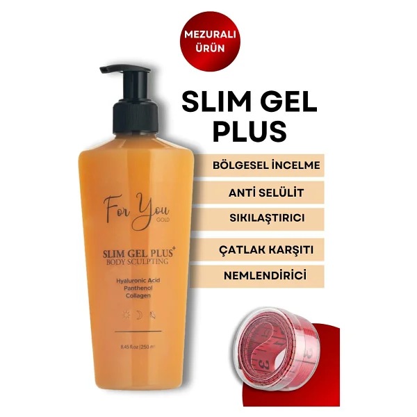 For You Gold Slim Jel Plus-İncelme ve Sıkılaşma Yardımcı, Selülit, Çatlak Karşıtı - Yakıcı Kolajen Slim Jel - Görsel 9