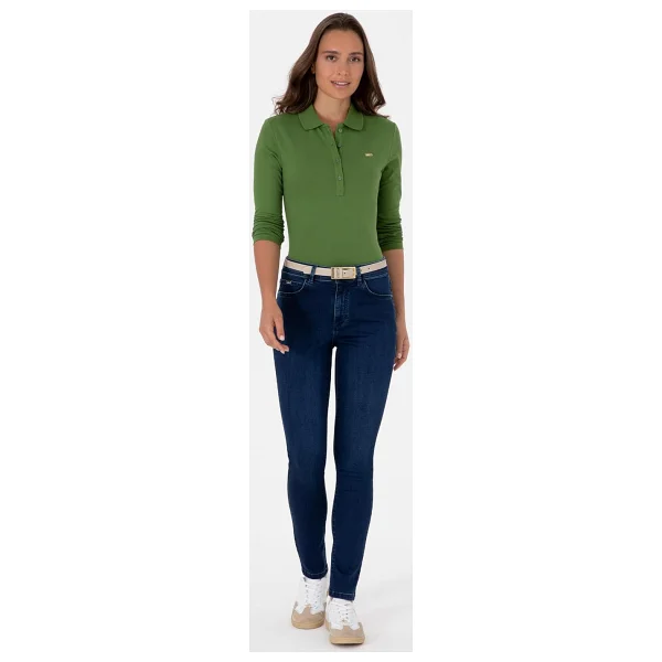 U.S. Polo Assn 50313593 Uzun Kollu Polo Yaka Kadın Tişört - Görsel 5