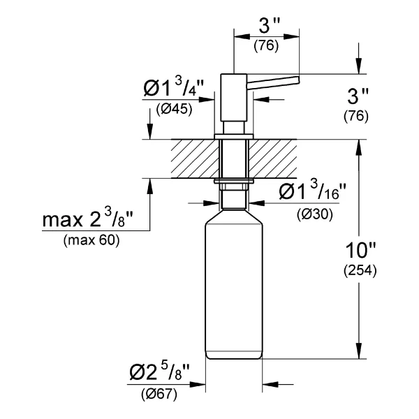 Grohe Cosmopolitan 40535000 Tezgahüstü Krom Sıvı Sabunluk - Görsel 3