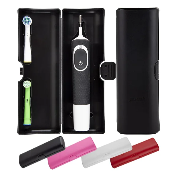 ibrush Şarjlı Diş Fırçası Yedek Başlığı Koruma Kabı, Oral-B Elektrikli Diş Fırçaları için Kutusu, Saklama Kabı, Hijyenik Seyahat Kutusu (Pink) - Görsel 4
