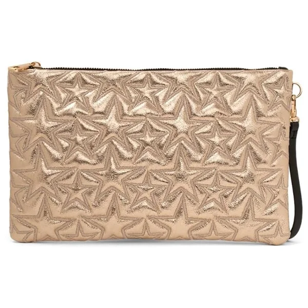 Ecrou Yıldız Desenli Fuşya Parlak Portföy & Clutch Çanta Çıkarılabilir Bileklik Askılı 30 x 19 cm - Görsel 9