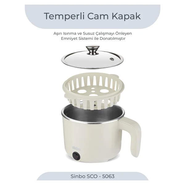 Sinbo SCO-5063 Çok Fonksiyonlu Buharlı Pişirici - Görsel 5