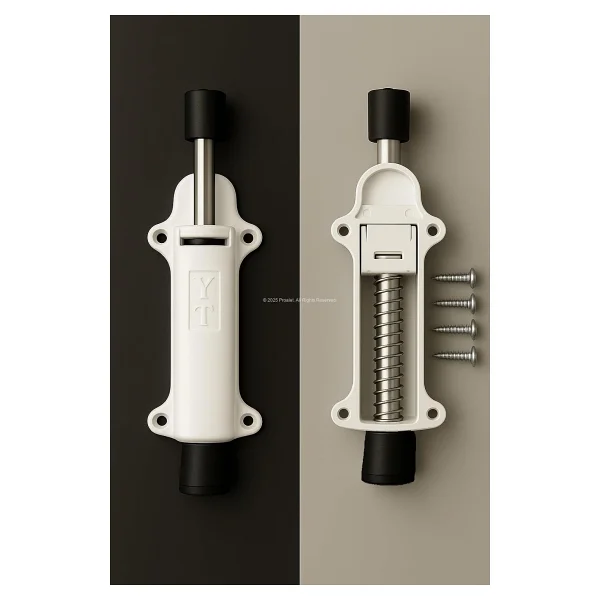 Proalet Basmalı Kapı Stoperi, 4 Vida Dahil, Dayanıklı Metal, Kolay Montajlı, Modern Tasarımlı Kapı Tutucu, Estetik ve Ergonomik İç Mekan Aksesuarı (Beyaz) - Görsel 6