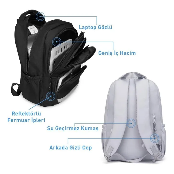 Smart Bags 3234 Yeşil Kalemlik + Okul Çantası - Görsel 5