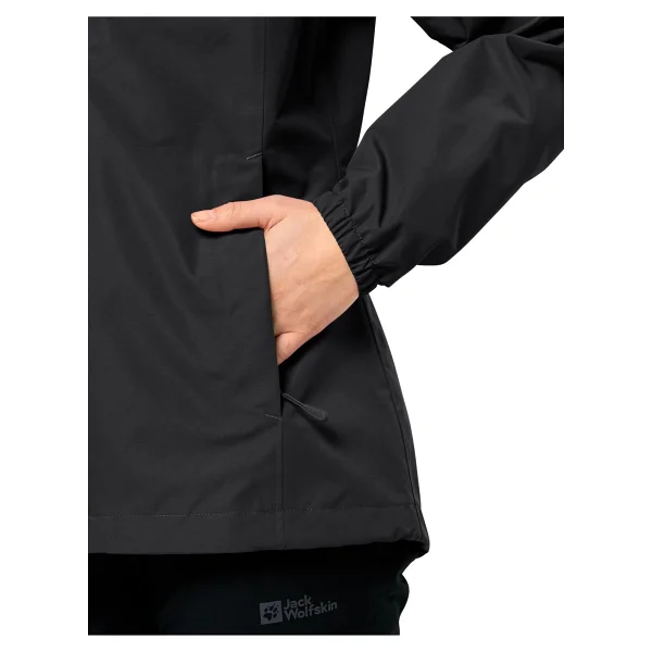 Jack Wolfskin Stormy Point 2L 1111202 Kapüşonlu Kadın Yağmurluk - Görsel 3