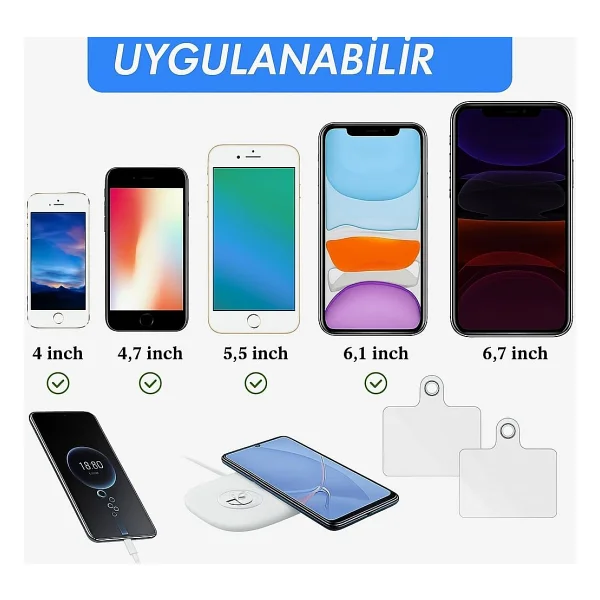 CONSTRAIN Telefon Boyun Askı Aparatı 5'li Paket, Universal - Şeffaf - Görsel 4