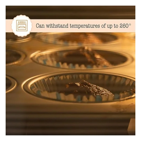 Muffin Kek Kabı ve Cupcake Fırın Tepsisi - Yapışmaz Metal Hamur,Muffin Kabı, Cup Cake Pişirme Tepsisi, Fırın Uyumlu Kek Kalıbı Yüksek Sıcaklığa Dayanıklı (6 Gözlü) - Görsel 4